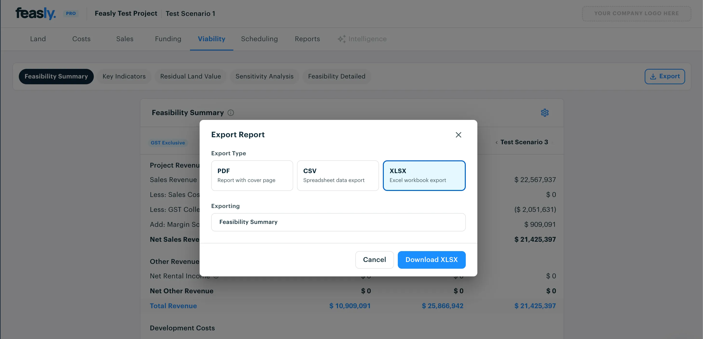 Download your reports as branded Excel workbooks